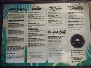 Menu salado at SHAKA - Bohol in Panglao