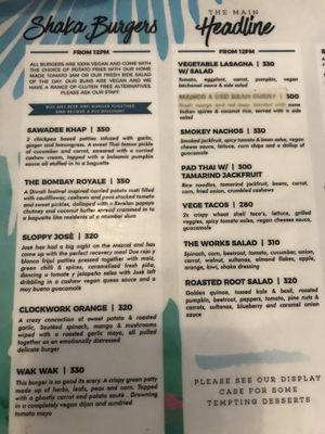 After 12 menu  at SHAKA - Bohol in Panglao