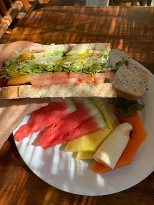Veggie sandwich, no cheese at Bread and Chocolate in Puerto Viejo De Talamanca