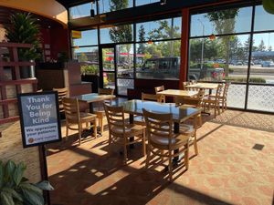 Seating at Cafe Yumm - Cascade Park Plaza in Vancouver