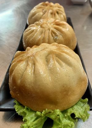 Amazing fried buns  at Kuaile Vegetarian Food in Phnom Penh