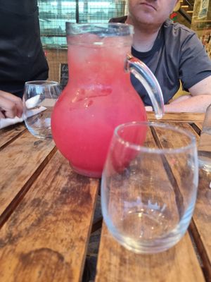 Watermelon lemonade at Loving Hut - Palermo in Buenos Aires