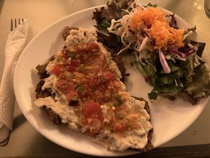 Creole Supreme with salad  at Loving Hut - Palermo in Buenos Aires