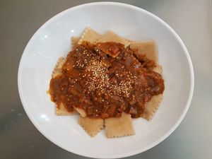 ravioli at Loving Hut - Palermo in Buenos Aires