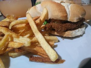Sánguche de lomito (seitán) con jamón y queso at Loving Hut - Palermo in Buenos Aires