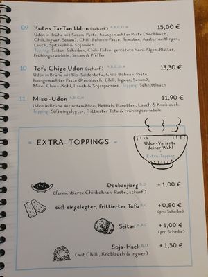 Menu at Nobiko in Cologne