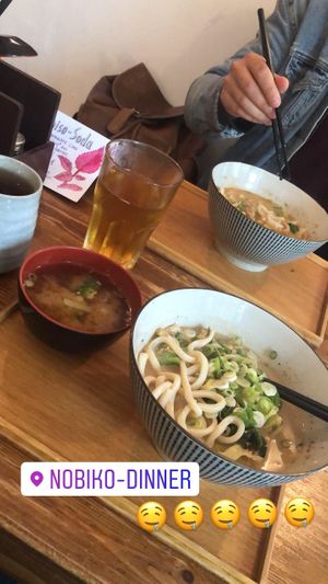 Golden udon and spicy udon  at Nobiko in Cologne