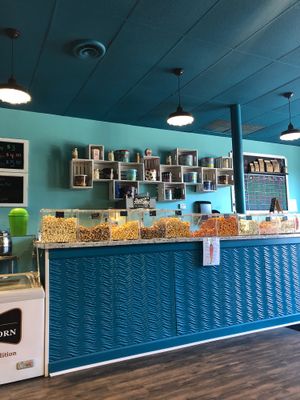 Large vegan selection  at Lady's Gourmet Popcorn in Griffith