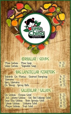 menu 1 at Little China in Istanbul