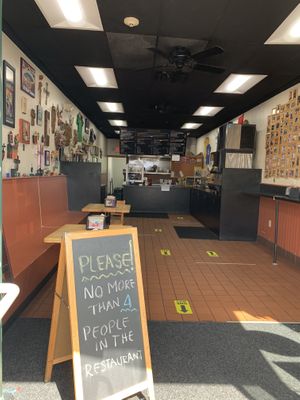 Made for social distancing at El Pelon Taqueria in Brighton