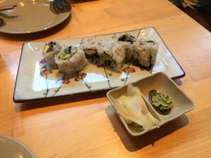 avocado shittake roll  at Kiku Sushi in Berkeley