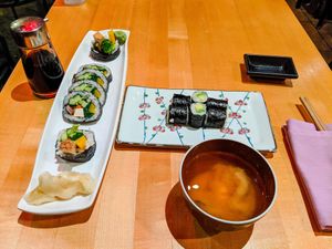 Vegan dishes at Kiku Shushi at Kiku Sushi in Berkeley
