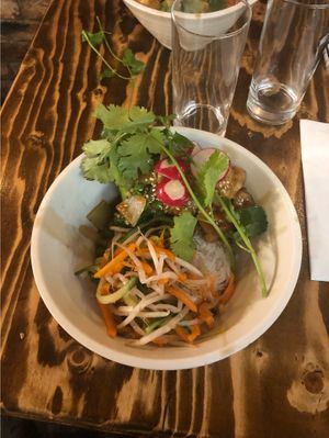 Vegan tofu stew rice bowl  at mamalan - Clapham in South West London