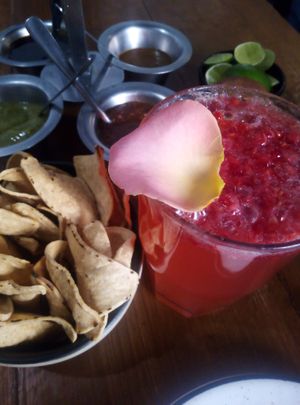 Pink lemonade at Don Taco Tequila in San Miguel De Allende