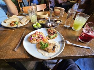 Baja, bigotes and norteno tacos. at Don Taco Tequila in San Miguel De Allende
