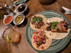 Tacos, dips, and spicy Margherita at Don Taco Tequila in San Miguel De Allende
