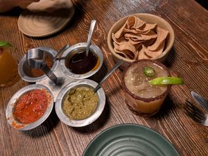 Dips and chips at Don Taco Tequila in San Miguel De Allende