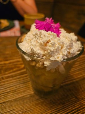 Apple crumble at Don Taco Tequila in San Miguel De Allende