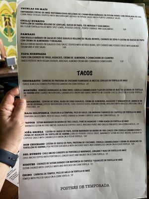 Menú  at Don Taco Tequila in San Miguel De Allende