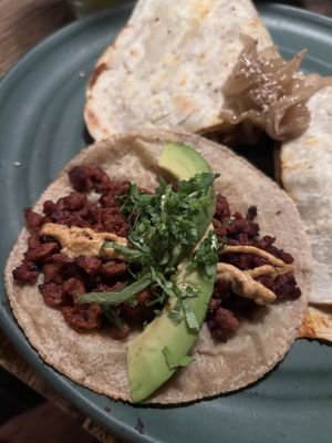 Taco de chorizo  at Don Taco Tequila in San Miguel De Allende