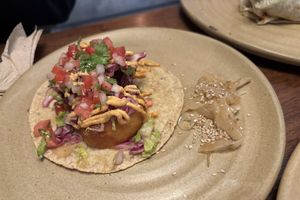 Baja California Taco with sweet grilled onions. My favorite !  at Don Taco Tequila in San Miguel De Allende