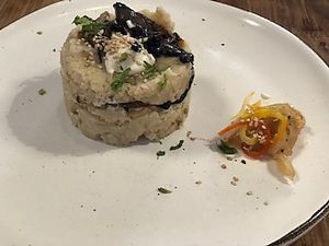 potato with mushrooms at Don Taco Tequila in San Miguel De Allende