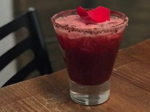 Jamaica margarita at Don Taco Tequila in San Miguel De Allende