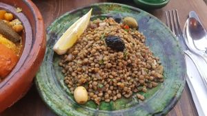 lentil salad at Zeitoun Cafe in Marrakech