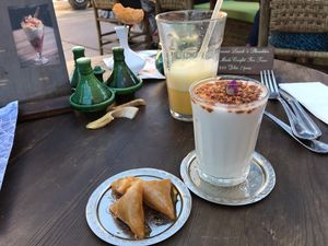 Dessert at Zeitoun Cafe in Marrakech