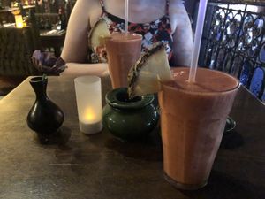 Fresh smoothies at Zeitoun Cafe in Marrakech