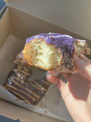 Portion of Ube  at Valkyrie Doughnuts in Orlando