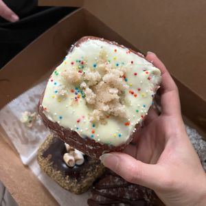 birthday cake  at Valkyrie Doughnuts in Orlando