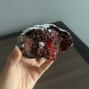 chocolate raspberry filled at Valkyrie Doughnuts in Orlando