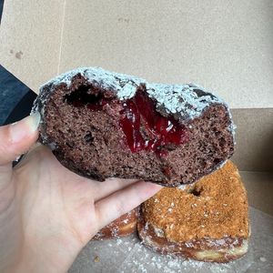 chocolate raspberry at Valkyrie Doughnuts in Orlando