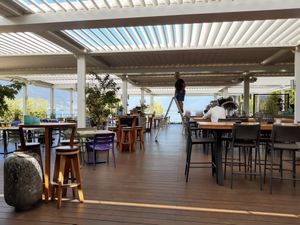 Outdoor seating at Blu in Locarno