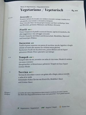 tasting menu at Blu in Locarno