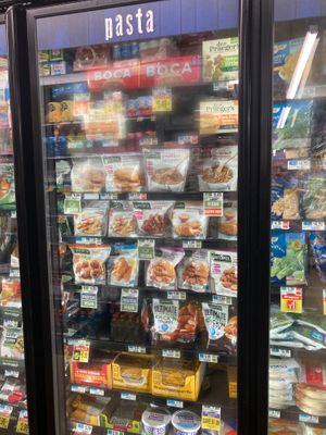 Frozen vegan "meat" at Brooklyn Harvest Market in Brooklyn