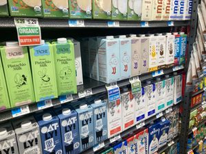 plant milks at Brooklyn Harvest Market in Brooklyn