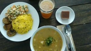 Lunch of the day, March 2017 at Aldea Vegana in Bucaramanga