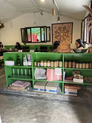 Sells nut and seed butters  at Bodhi Greens in Dharamshala