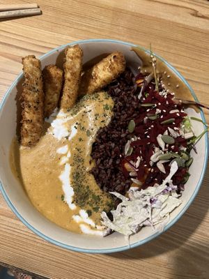 Buddha bowl   at Bodhi Greens in Dharamshala