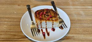 Cinnamon roll at Bodhi Greens in Dharamshala