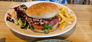 Burger at Bodhi Greens in Dharamshala