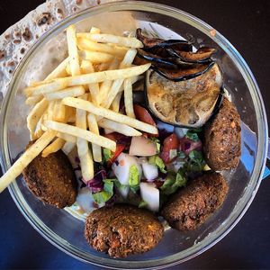 Falafel Buddha bowl at Bodhi Greens in Dharamshala