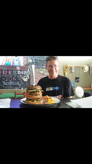 Vegan Burger at Neekich The Wise Rabbit in Merida