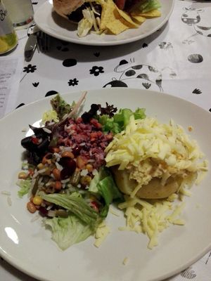 jacket potato at Manchester Vegan Cafe in Manchester