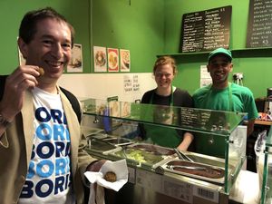Lovely falafels and friendly, helpful staff at Manchester Vegan Cafe in Manchester