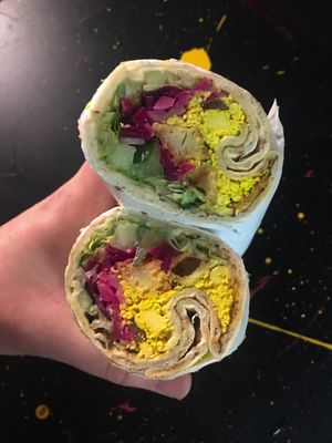 Scrambled Tofu Wrap at Manchester Vegan Cafe in Manchester