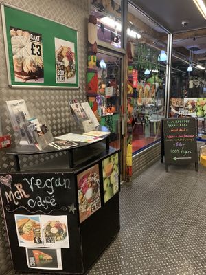 Outside  at Manchester Vegan Cafe in Manchester