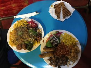 Protein power lunch + all day breakfast  at Manchester Vegan Cafe in Manchester